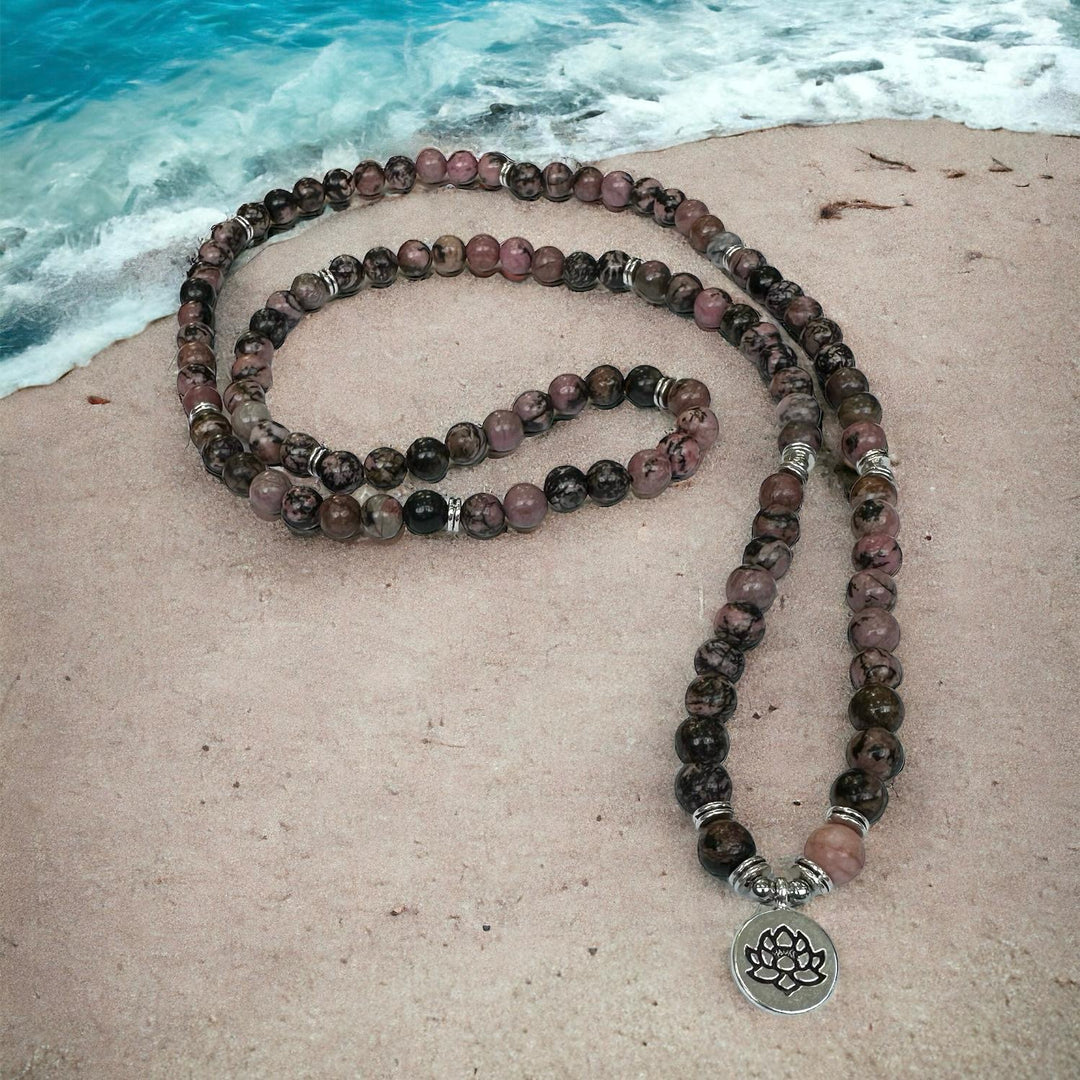 Rhodonite Mala Necklace