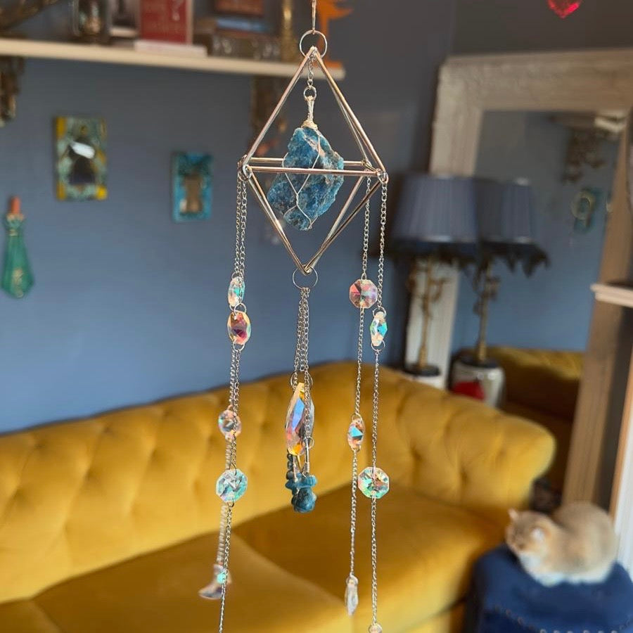 Silver Apatite Sun Catcher