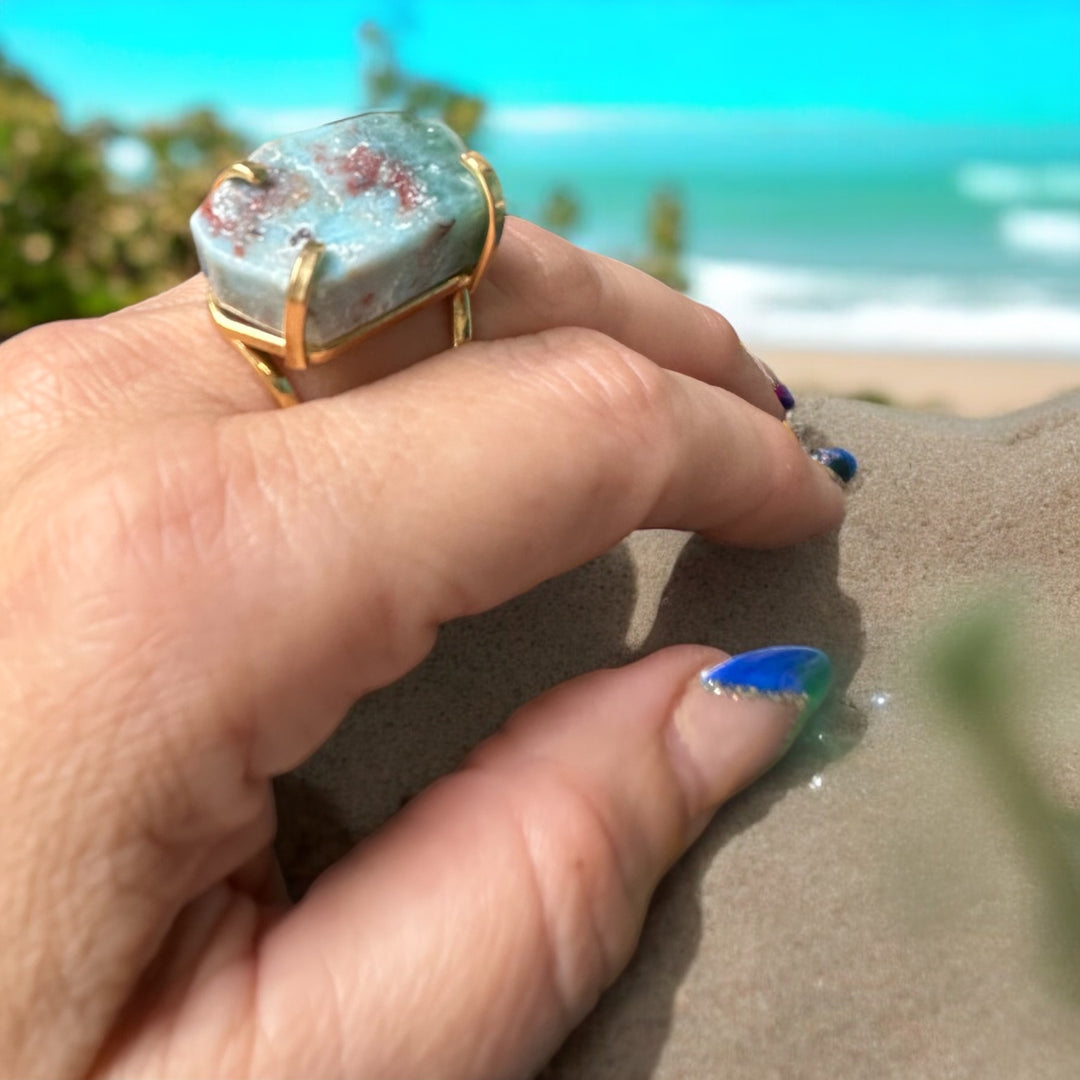 Amazonian Gem Collection Larimar Ring