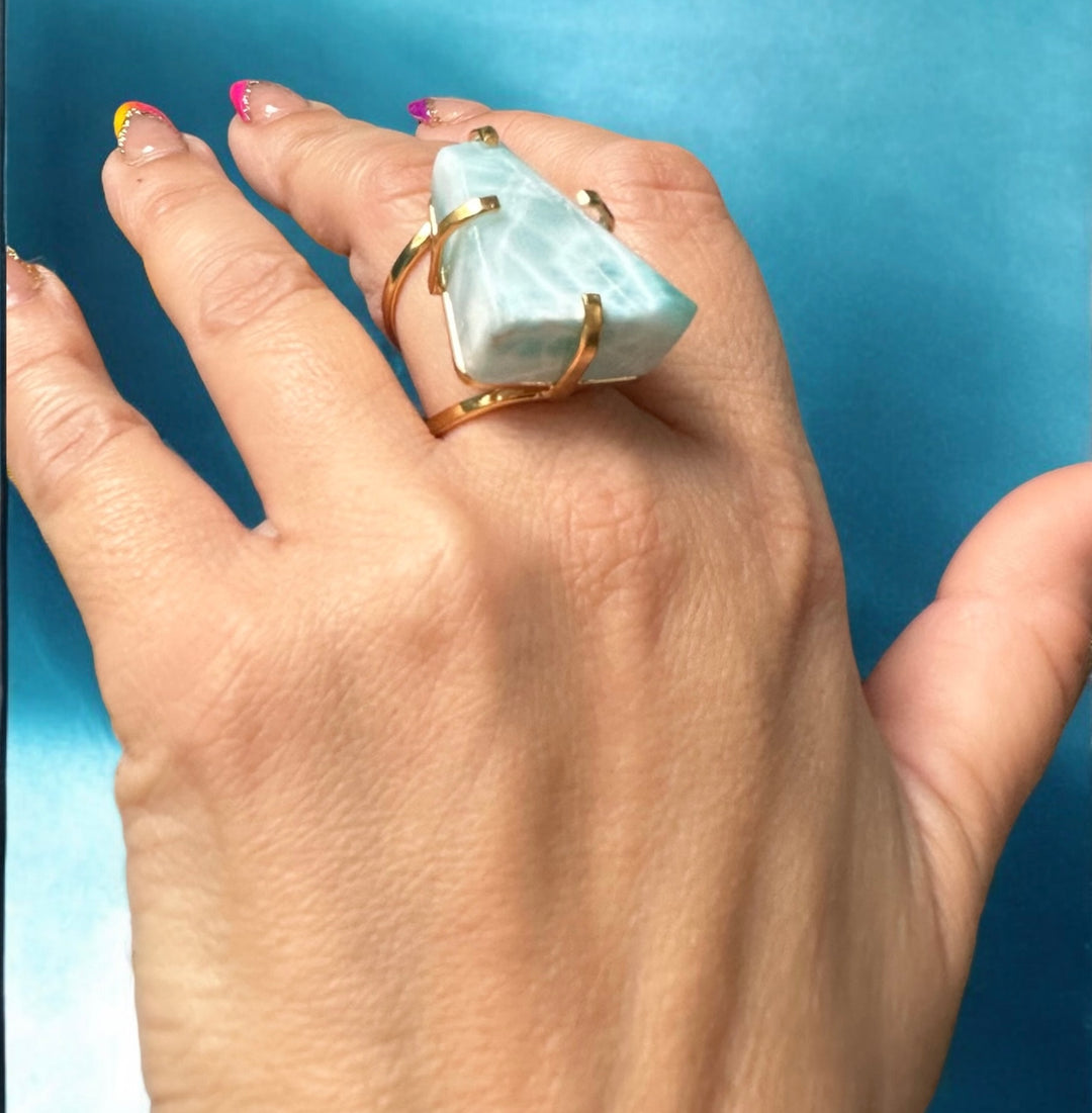 Amazonian Gem Collection Larimar Ring