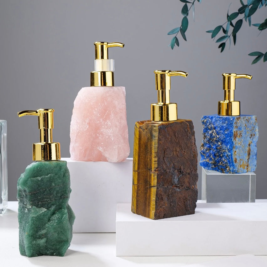 Green Aventurine Natural Stone Soap Dispenser