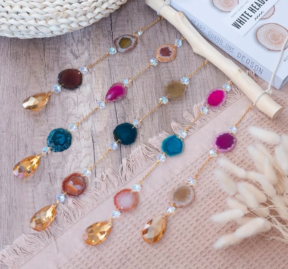 Cascading Agate Sun Catcher