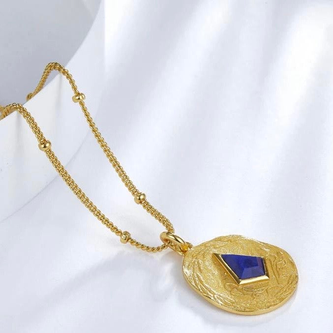 Lapis lazuli Amulet Pendant 
Necklace