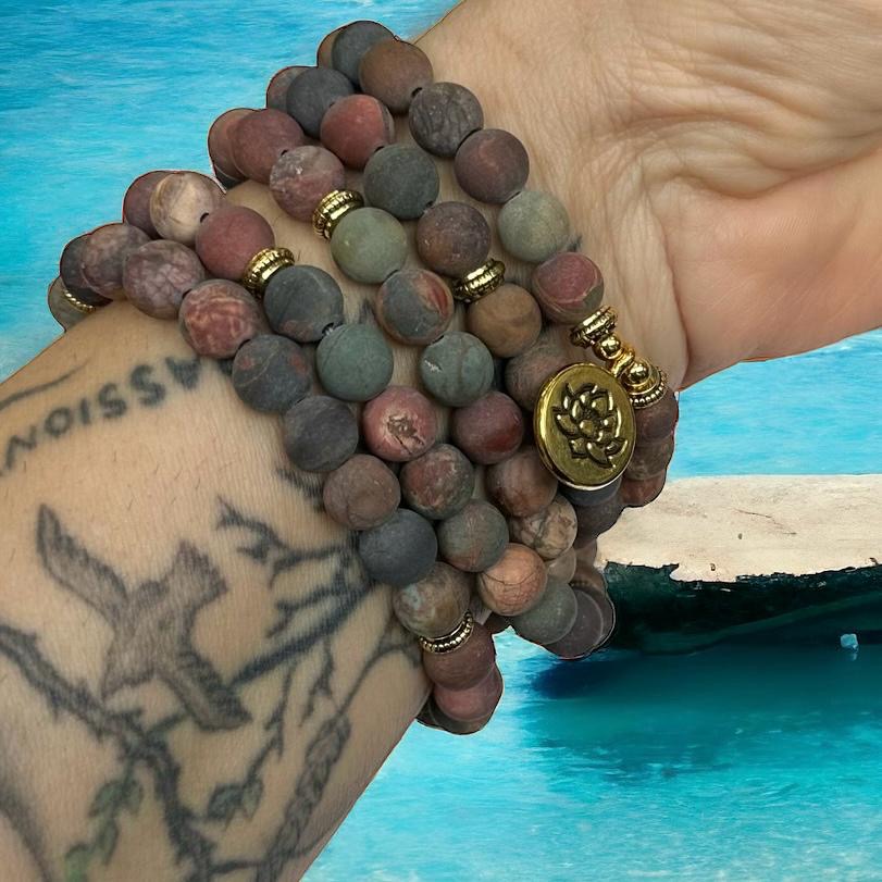 Picasso Jasper Mala Necklace