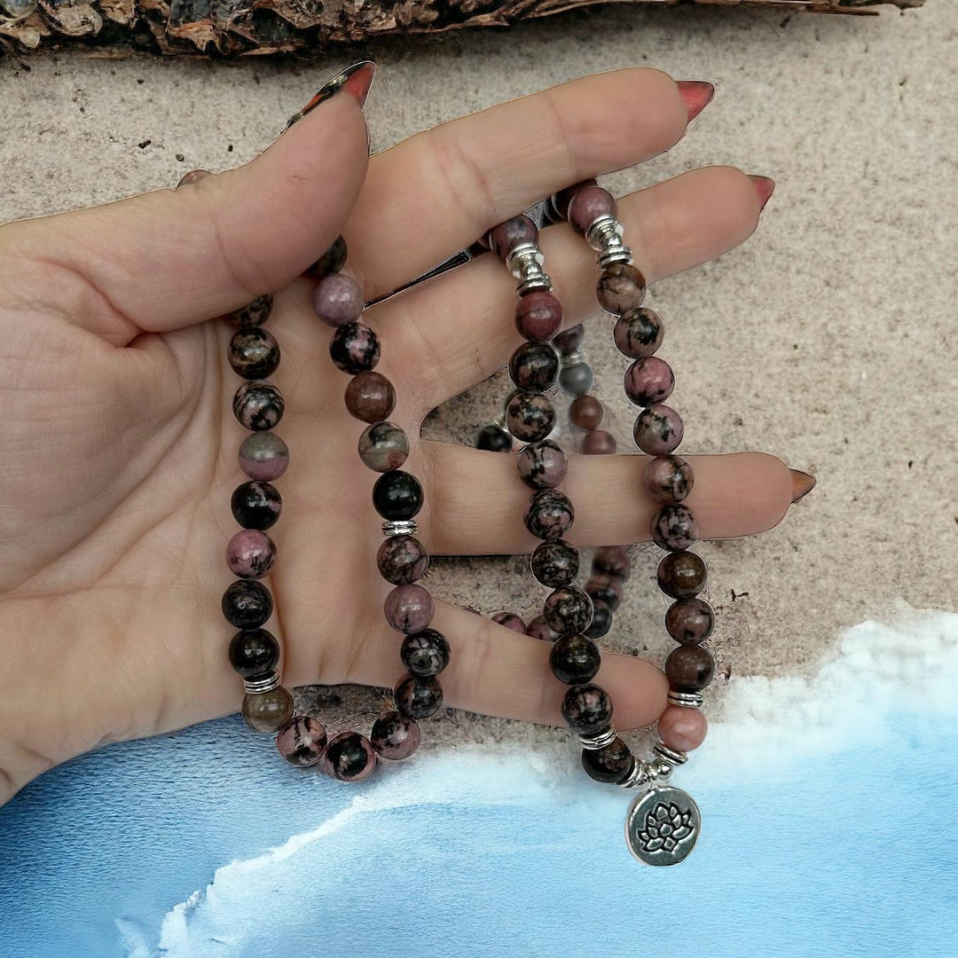 Rhodonite Mala Necklace