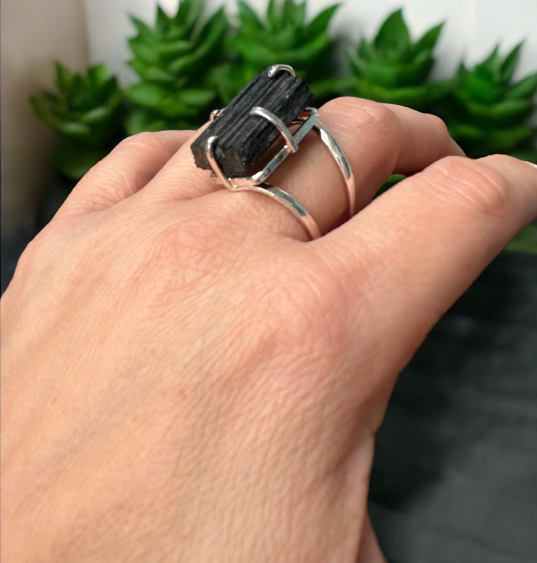 Amazonian Gem Black Tourmaline Ring