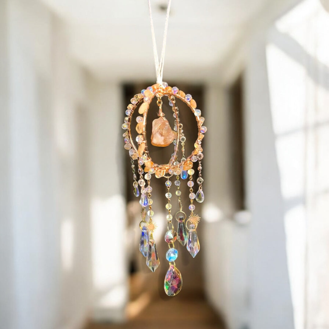 Citrine Crystal Sun Catcher – Abundance & Rainbow Maker