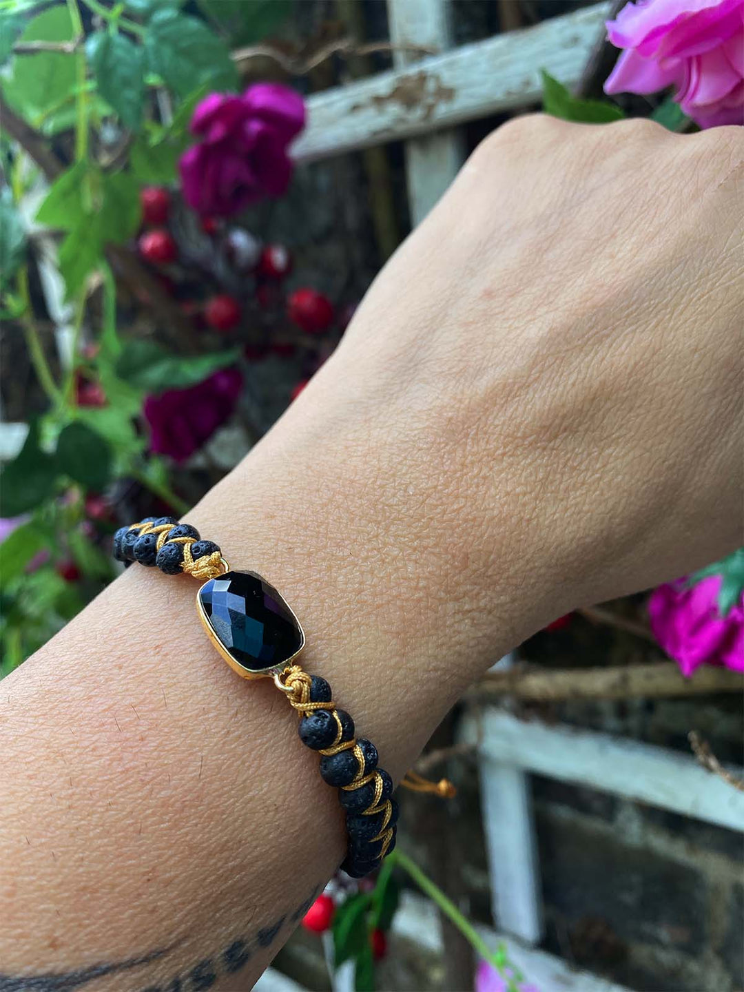 Lolita woven BlackTourmaline Bracelet