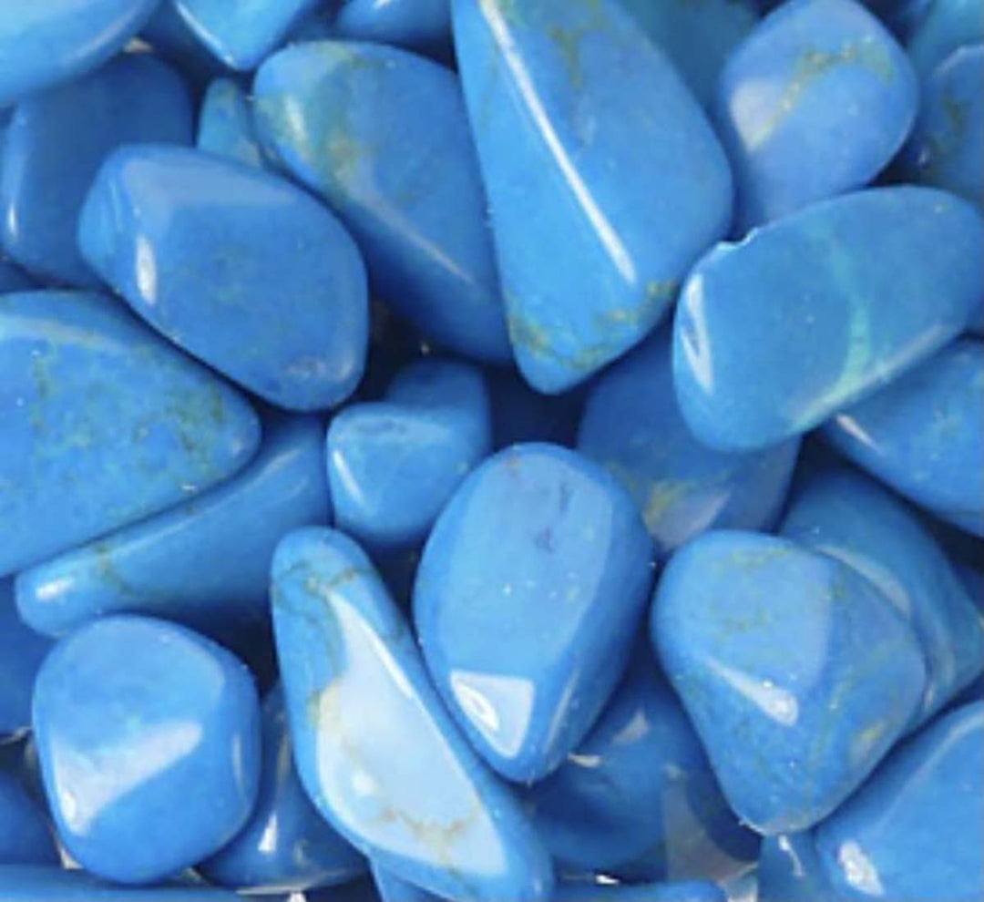 Blue Howlite tumbled stone