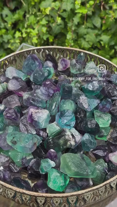 Natural Rough Rainbow Fluorite