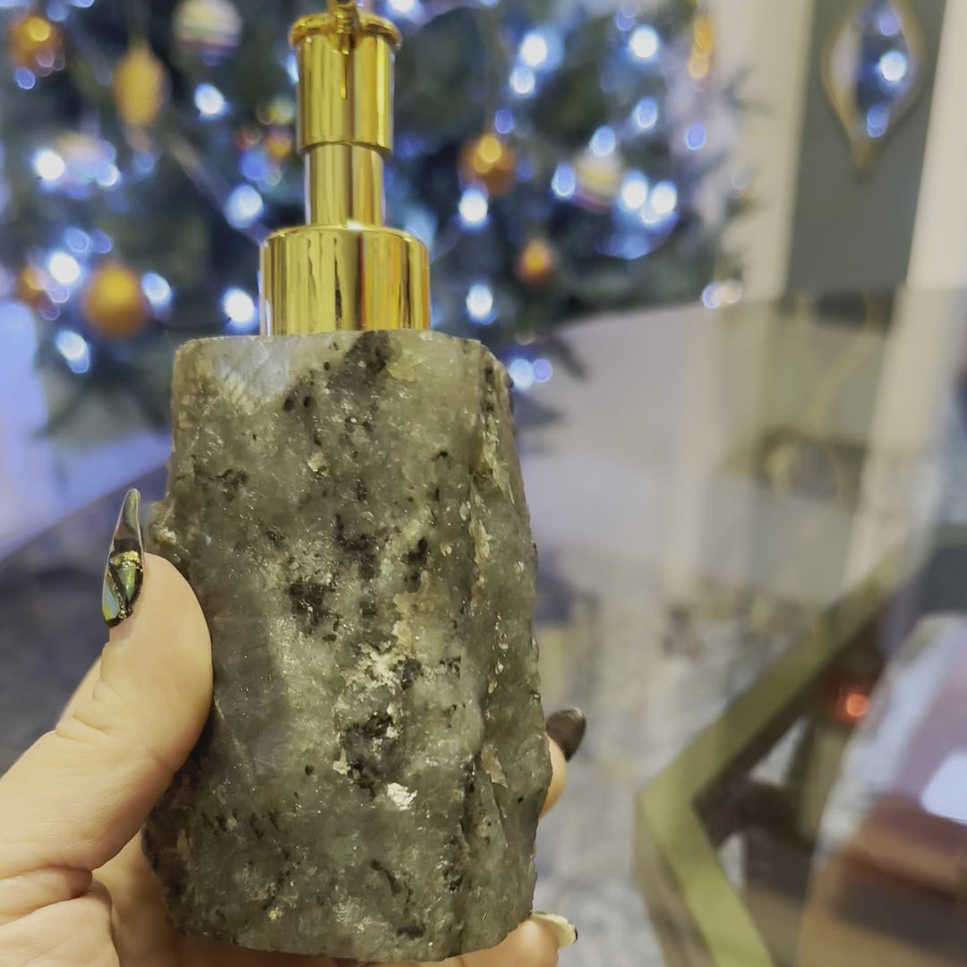 Labradorite Natural Stone Soap Dispenser