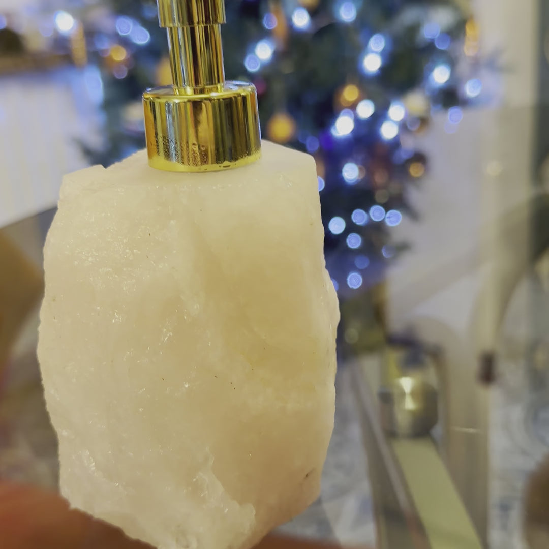 Rose Quartz Stone Soap Dispenser